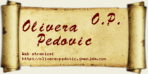 Olivera Pedović vizit kartica